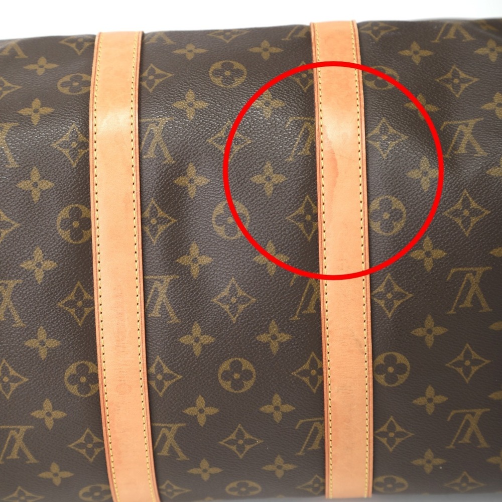 LOUIS VUITTON Authentic Brown Monogram Canvas Keepall 45 Boston Bag - Picture 12 of 15